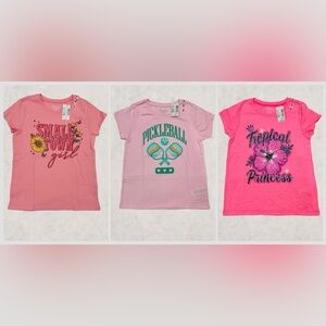 NWT The Children's Place Pink Graphic Tees - Set of 3 - Size: Medium